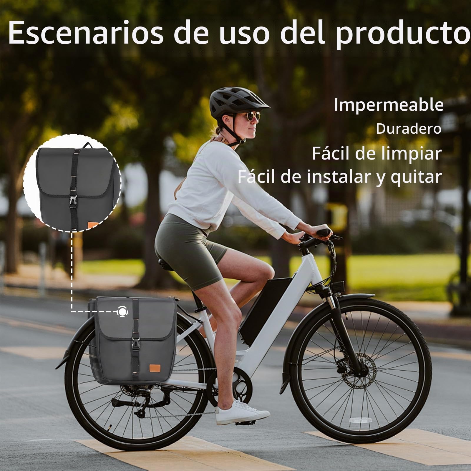 Paquete de 2 Bolsa Bicicleta Cuadro, Alforjas Impermeables, 2X20L Bolsas de Bicicleta, Bolsa de Almacenamiento de Equipaje con Solapa de Gran Capacidad para Carretera Ciclismo Montaña Viajar