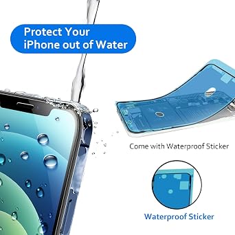 XLX for iPhone 11 Screen Replacement 6.1 inch,LCD Display Touch Screen Digitizer Assembly with Tempered Glass+Waterproof Sticker+Case, Compatible with Model A2111, A2223, A2221 (No Tools)