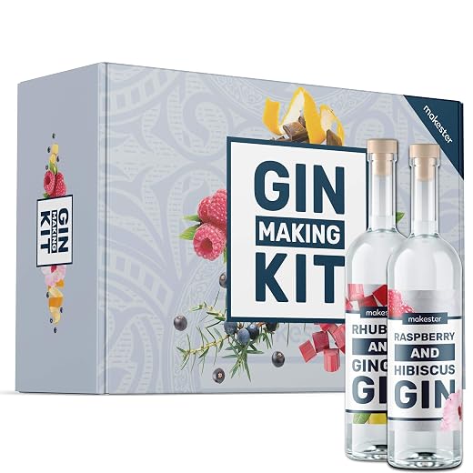 Gin Making Kit - Make Your Own Pink Gin, Raspberry & More - Gift Idea For Christmas or Birthday - Craft Kits By Makester