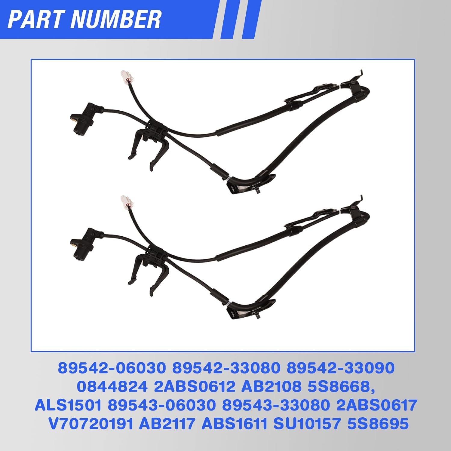 ABS Wheel Speed Sensor Front Left Right Compatible with 2007 2008 2009 2010 2011 Toyota Camry Sedan 2007-2012 Lexus ES350 Japan Built Only Driver and Passenger Side Sensors
