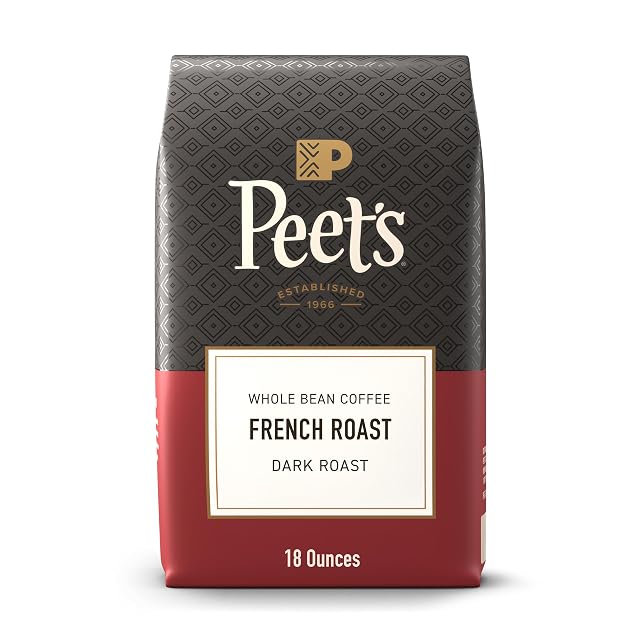 Peets Coffee Dark Roast Whole Bean Coffee 100 Arabica Coffee - French Roast 18 Ounce Bag