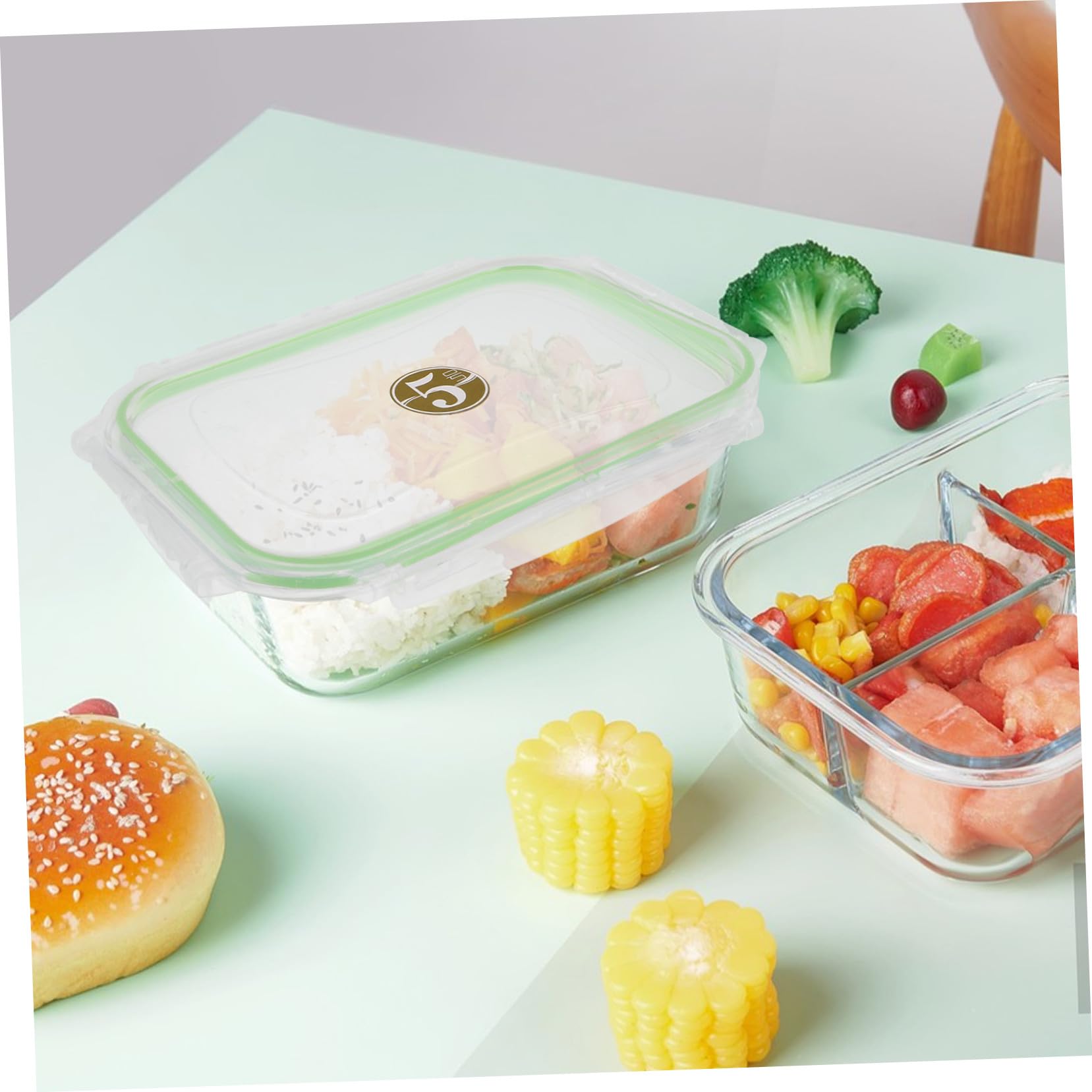 ABOOFAN 10 Pezzi Gelato in Plastica Della Ciotola Alimentare Rettangolare Coppa Gelati Coperchi Copertura Stoccaggio Coperture Per La Gelateria