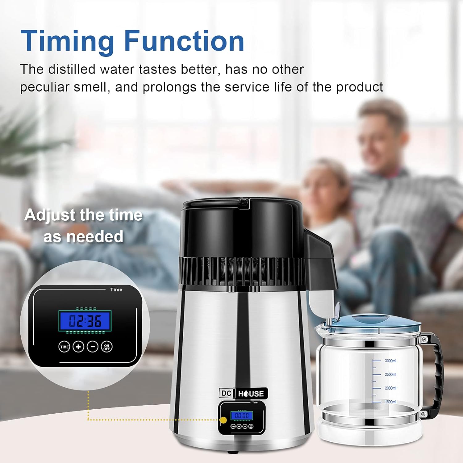Bеѕt Quаlіtу 🔥 ECO-WORTHY 1 Gallon Water Distiller Timeable Pure Water Distillation with 304 Stainless Steel Filter and CNC Timing LCD Display for Home Countertop 110V Lіmіtеd Stосk ECO-WORTHY 1 Gallon Water Distiller Timeable Pure Water Distillation with 304 Stainless Steel Filter and CNC Timing LCD Display for Home Countertop 110V