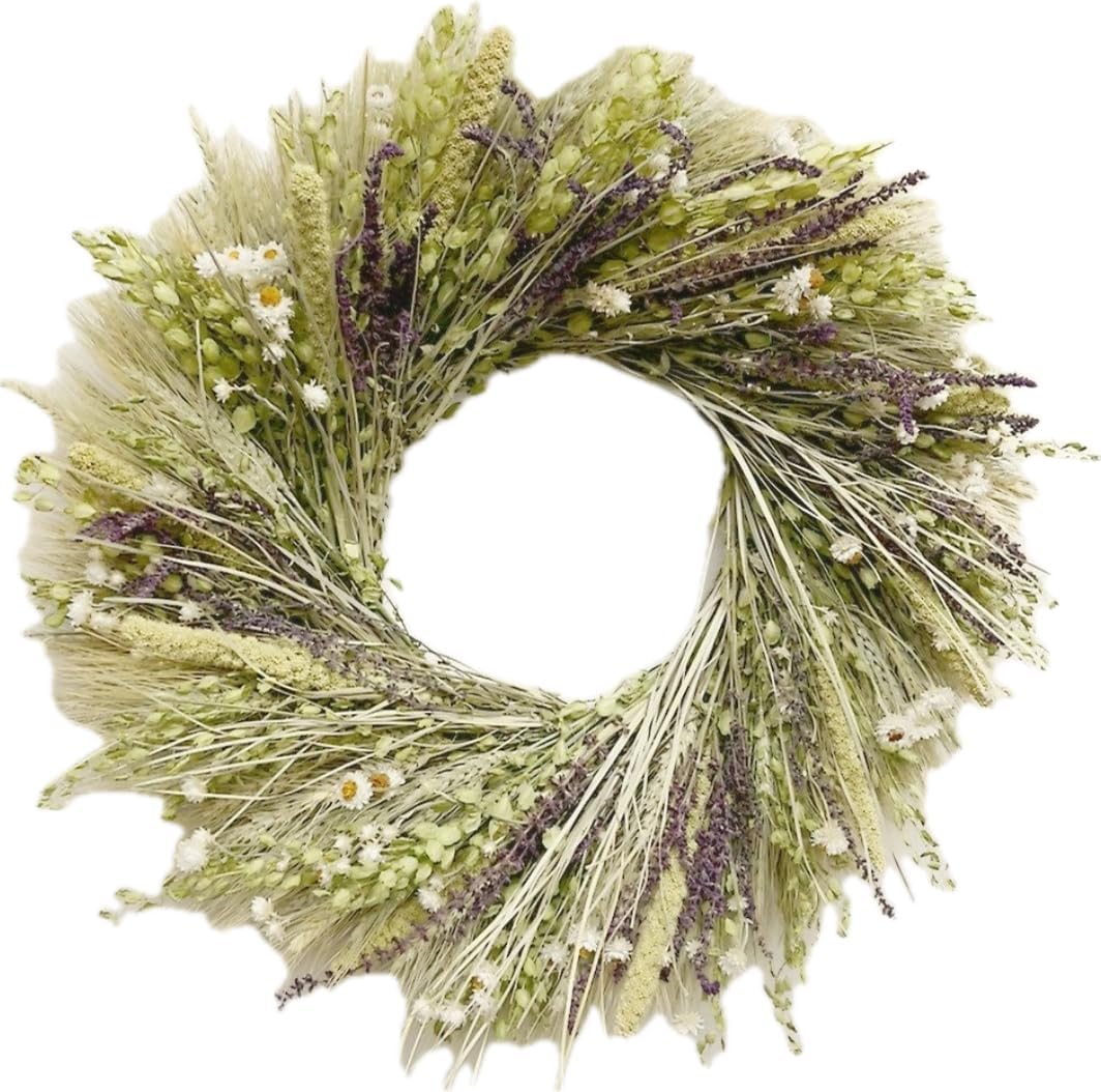 VanCortlandt Farms Natural Dried Lupidium and Salvia Wreath