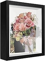 Vista 12 de Caja expositora de 8 x 8 pulgadas con calcomanías de letras, vitrina para recuerdos, artículos de bebé, recuerdos de boda, manualidades, boletos