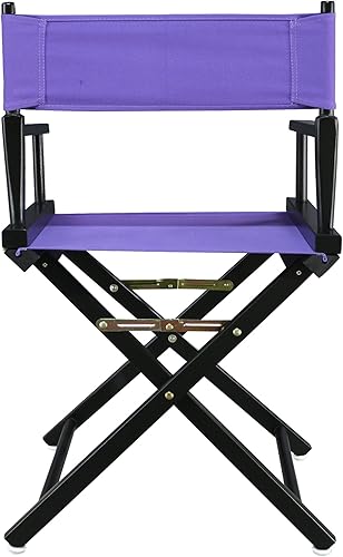 Miniatura 5 de Casual Home 200-02021-41 - Silla de director de 18 in, marco negro, con lona color morado, altura clásica