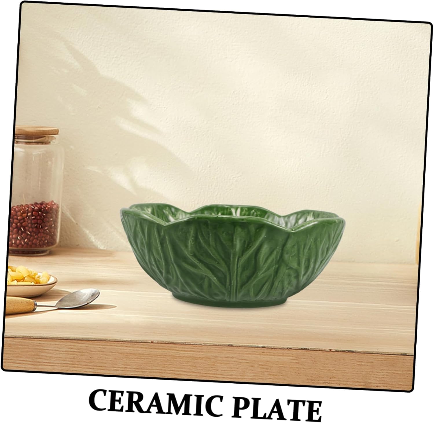 TIDTALEO Creative Cabbage-Shaped Ceramic Plate for Serving Fruits and Snacks Unique Dessert Dish Cute Porcelain Appetizer Tray for Tea Rooms and Hotels