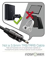 Vista 3 de FosPower 24K chapado en oro Toslink para Mini Toslink Digital Optical S PDIF, cable de audio con conectores de metal y chaleco antideslizante