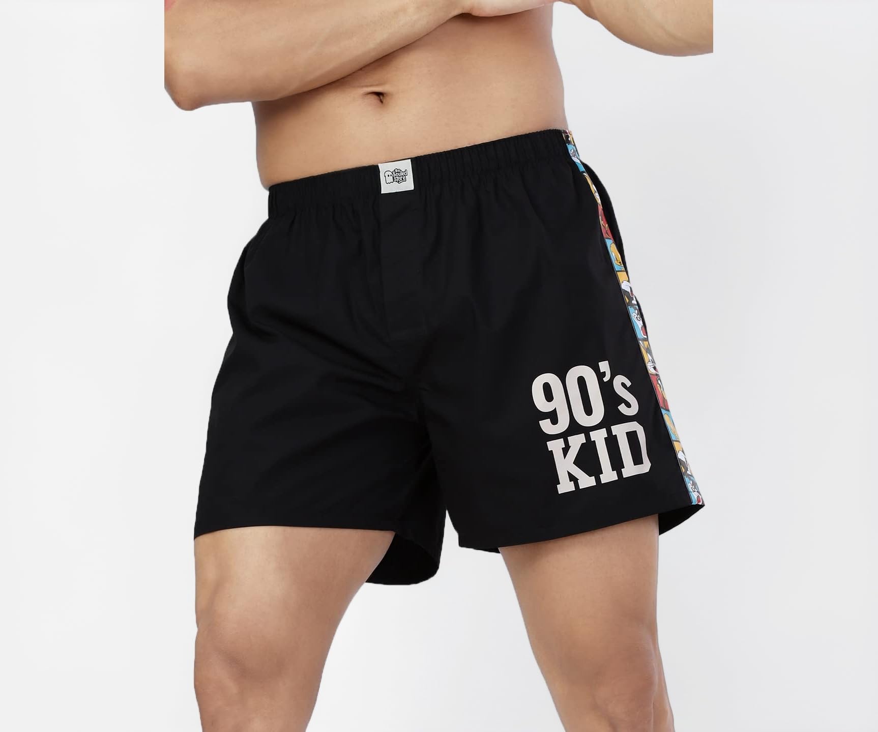 Official Stranger Things: Hawkins Mens and Boys Regular fit Graphic Printed Cotton Green Color Men Boxer Shorts