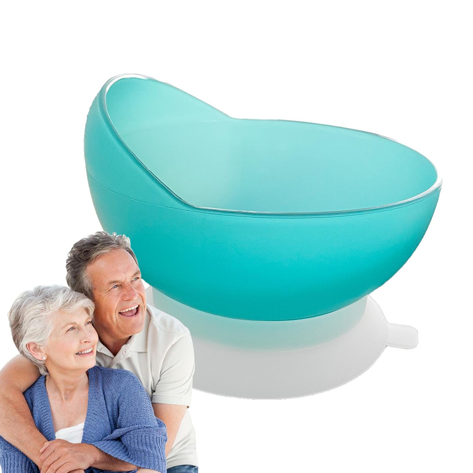 Bols pour personnes âgées, antidérapants, passent au lave-vaisselle, bol à cuvette haute et basse – Assiette creuse avec base ventouse, vaisselle auxiliaire adaptative pour personnes handicapées et