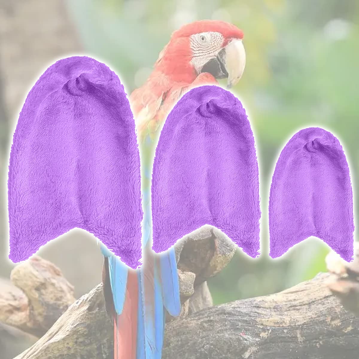 OTKARXUS Comfort Corner Fleece Bird Blanket,1PC Winter Warm Parrot Cage Snuggle Hut,Cage Bird Nest Parrot Bed for Parakeet Cockatiel Parrots Cockatiels (M, Purple) - Image 4
