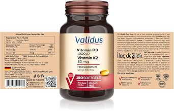 Validus Vitamin D3 + K2 180 Softgel