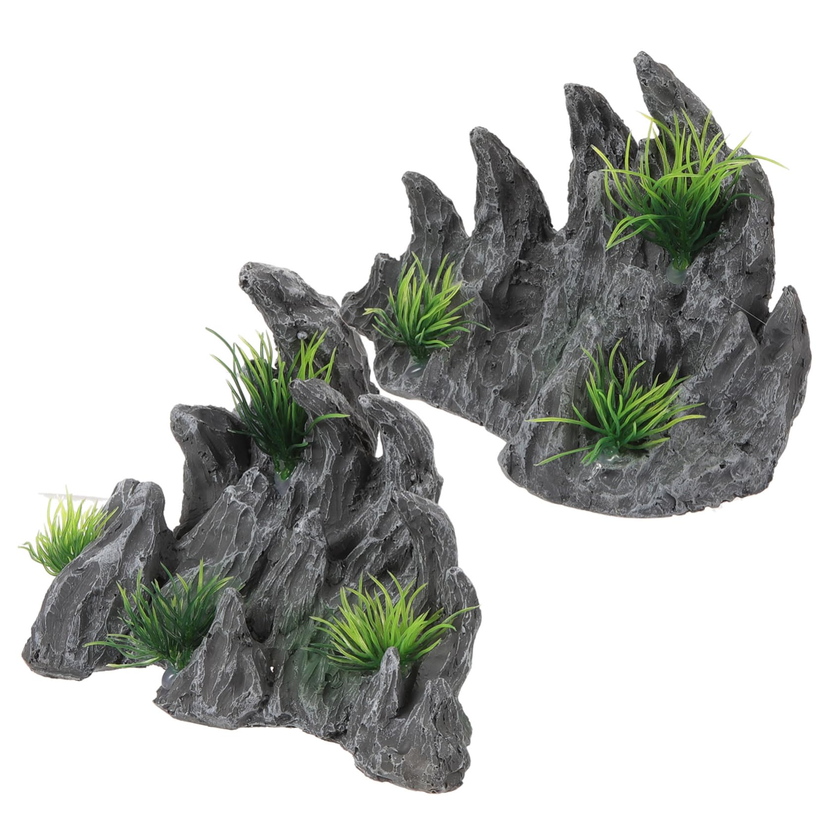 Cabilock Adornos De Paisajismo De Pecera Decoración Casa Decoración Jardin Decoración del Acuario Accesorios para Peceras Decoración del Paisaje del Tanque De Peces 2 Piezas X 4