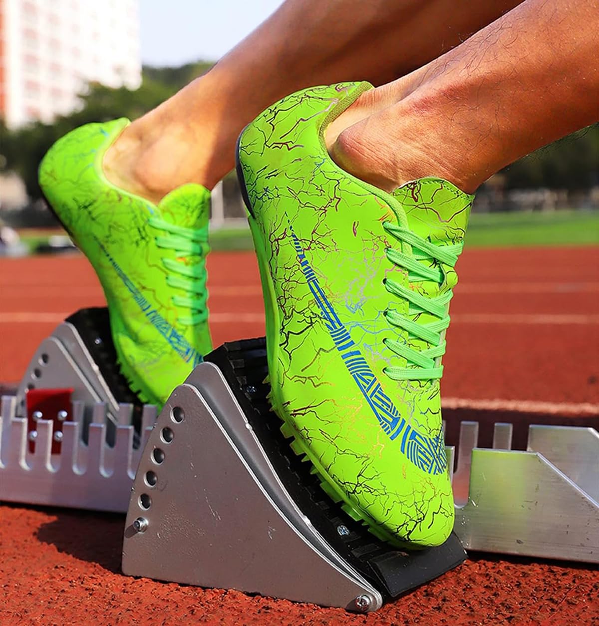 Zapatillas De Clavos Atletismo con 8 Clavos Unisex Spikes Atletismo para Pista Hombres Y Mujeres Transpirable y Ligero Antideslizantes Atletismo para Velocidad Sprint