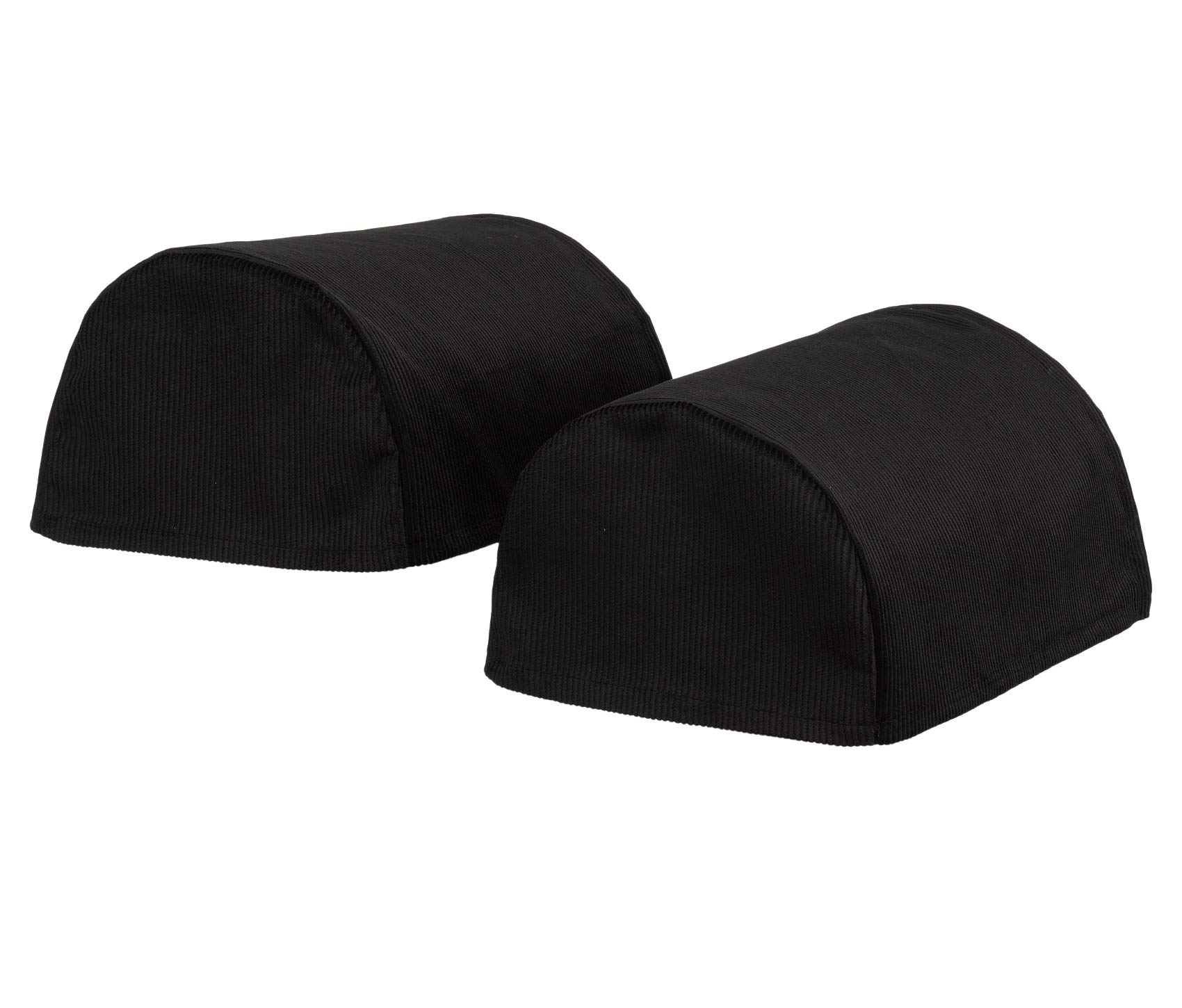 Classic Home Store Corduroy Pair of Mini Round Arm Caps Soft Touch Cord Sofa Furniture Antimacassar (Black)
