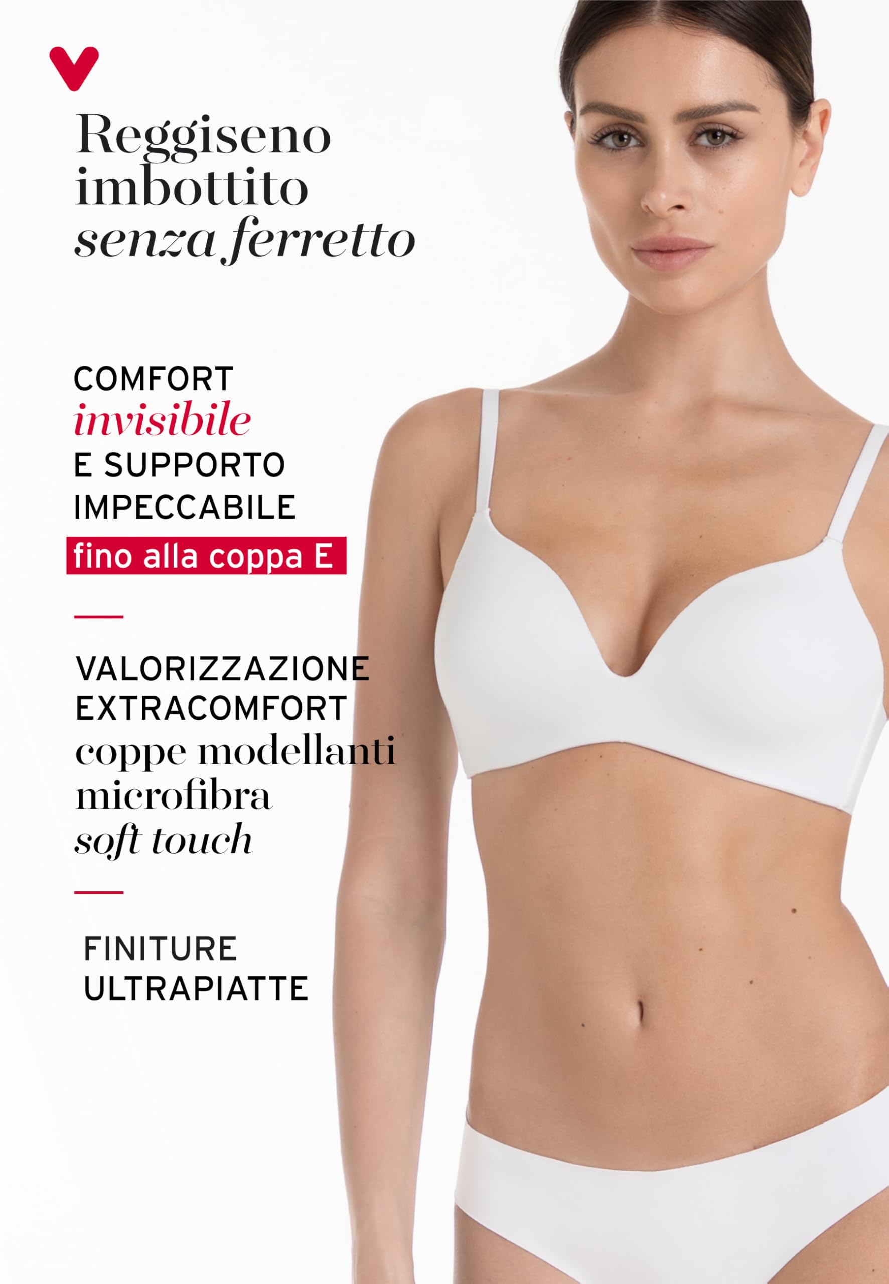 Lovable Reggiseno Imbottito Senza Ferretto in Microfibra | Lifting E Invisibilità | Comfort E Sostegno | Invisible Essence Reggiseno Imbottito Donna