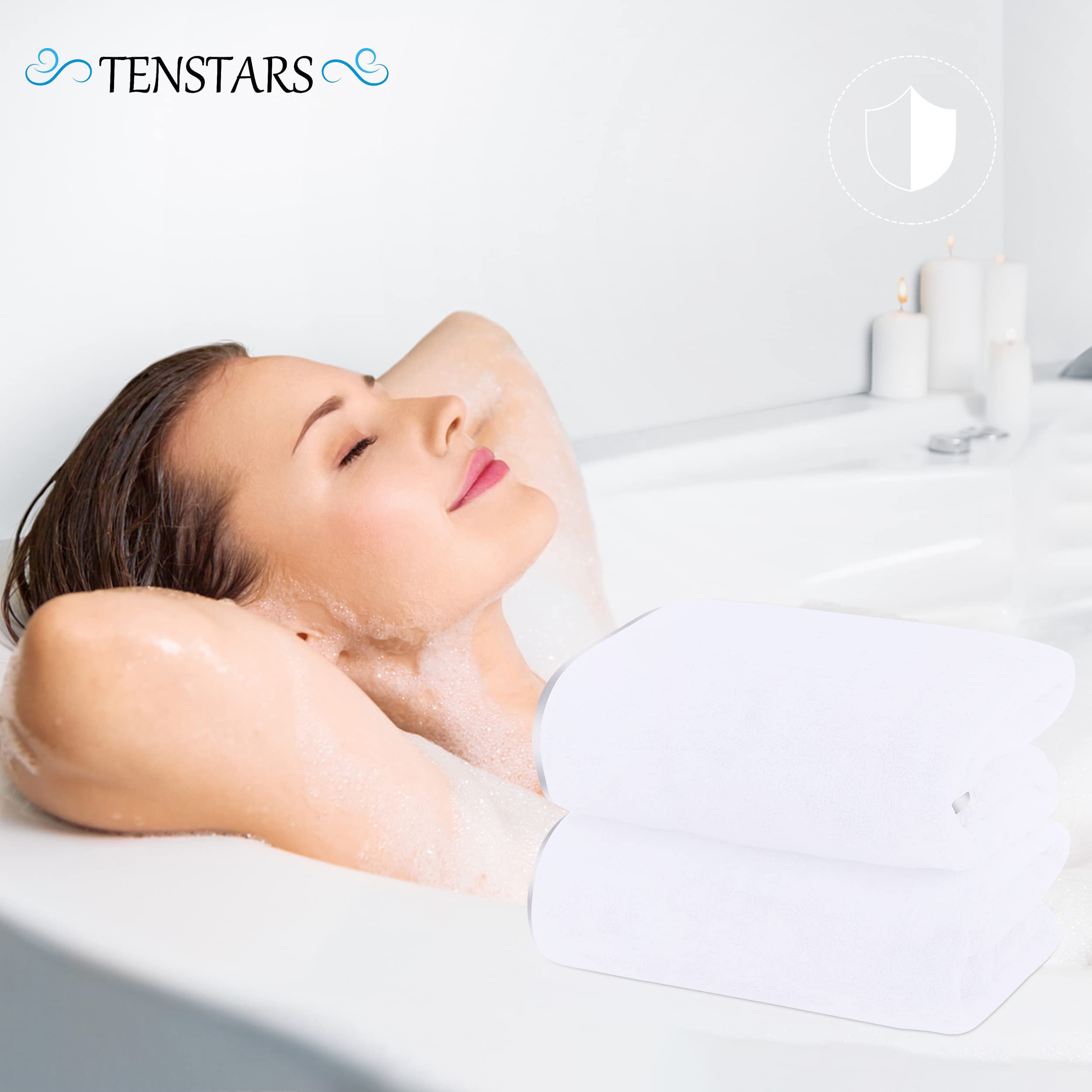 TENSTARS Asciugamani da bagno con orlo in seta, 68,6 x 139,7 cm, leggeri e sottili, ad asciugatura rapida, in morbida microfibra, assorbente per bagno, fitness, sport, yoga, viaggi, palestra