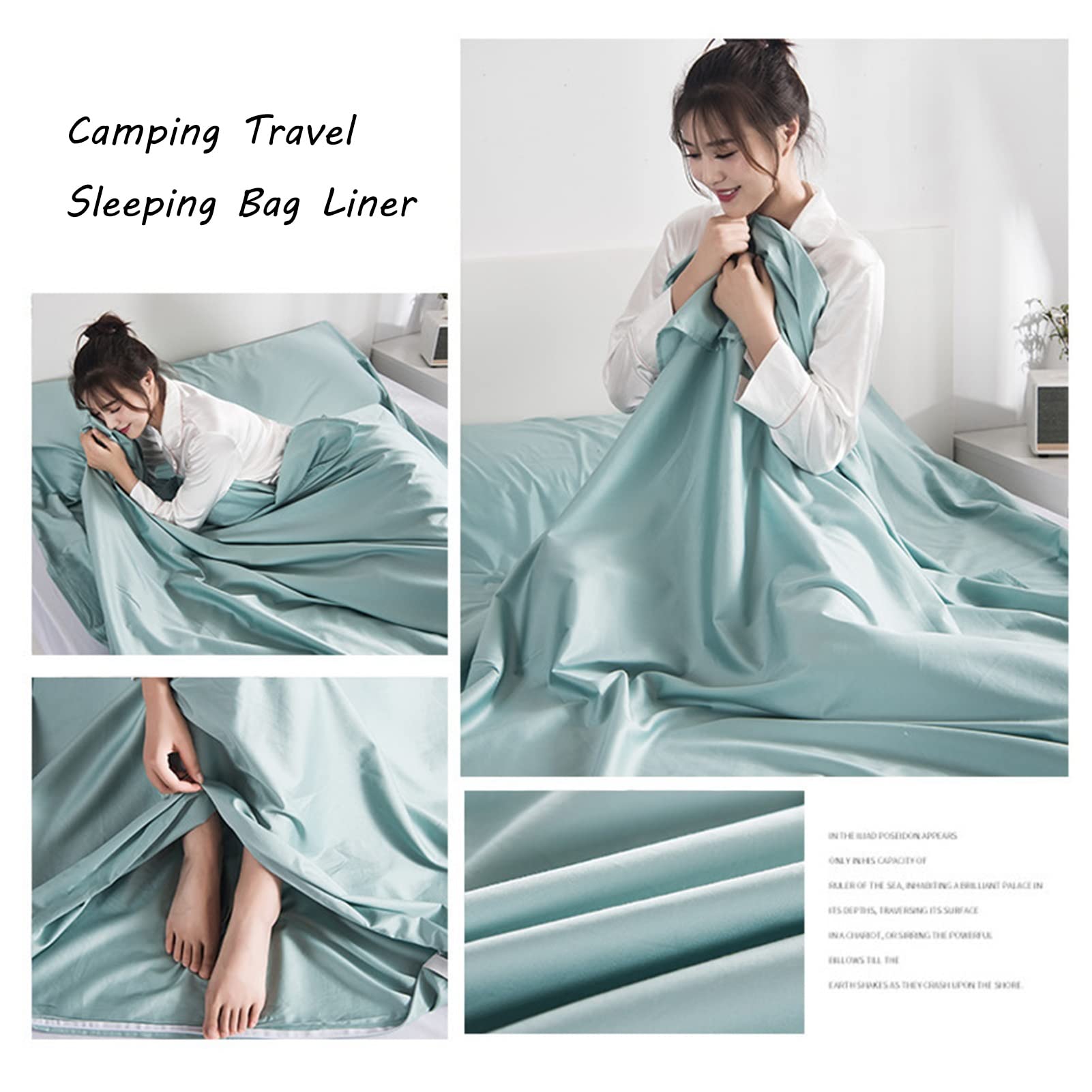 Sleeping Bag Liners Ultralekka, Kompaktowa Wkładka Do Śpiwora, Śpiwór Dla Dorosłych Na Zewnątrz Do Prześcieradeł Hotelowych Na Kemping, Miękka I Wygodna Tkanina Bawełniana