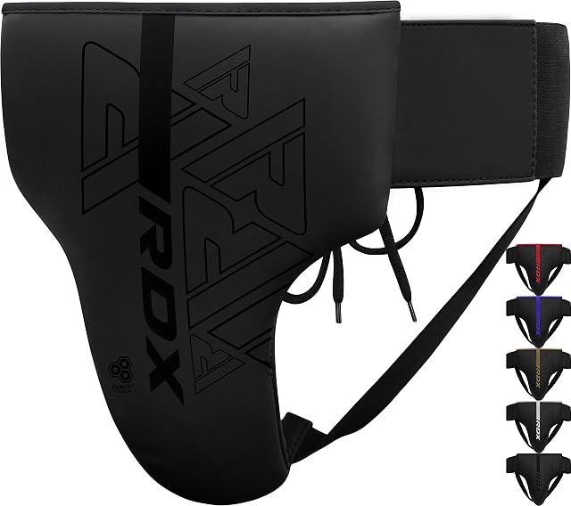 RDX Groin Guard for Boxing, Muay Thai, Kickboxing and MMA Fighting, Maya Hide Leather Abdo Gear for Martial Arts Training, Men Jockstrap Abdominal Protector for Sparring, Taekwondo and Grappling