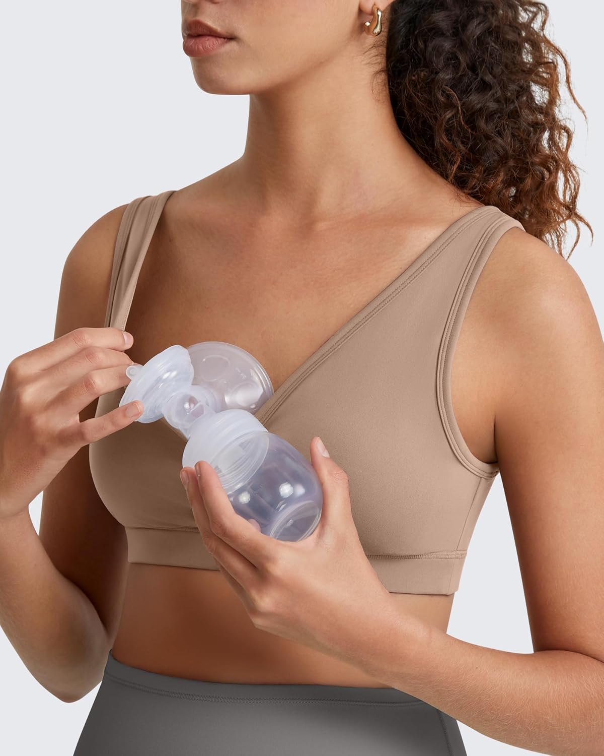 G4Free BareFeel Maternity Bra Wireless V Neck Nursing Bras for Breastfeeding U Back Pregnancy Sleep Bras Yoga