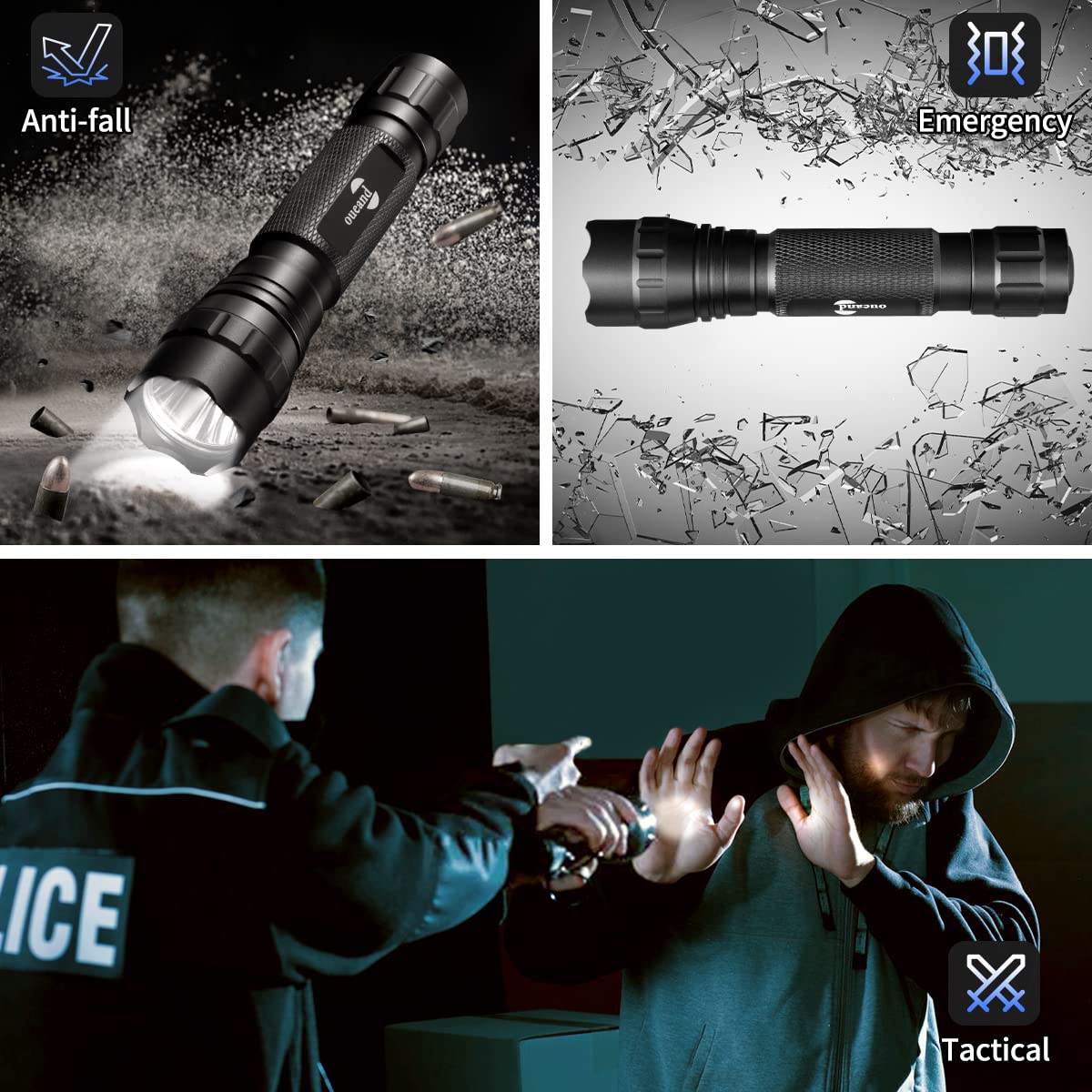 Buy Tactical Flashlights 1200 Lumens Mlok Picatinny Rail Flashlight,3