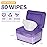 Whiidoom Wipes Dispenser, One-Handed Operation Wipe Holder for Baby & Adult, Seal-Designed Wipes Container for Bathroom Keep Diaper Wipes Fresh (Purple)