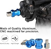 Vista 2 de Hobbypark - Paquete de 4 cubos de transmisión hexagonal de rueda de 0.472 in, acoplador combinador de aluminio de 0.591 in, extensión de Azul