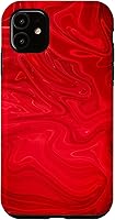 Vista 6 de Funda para iPhone 12 mini Groovy Liquid Swirl Hippie Red Psycodélica