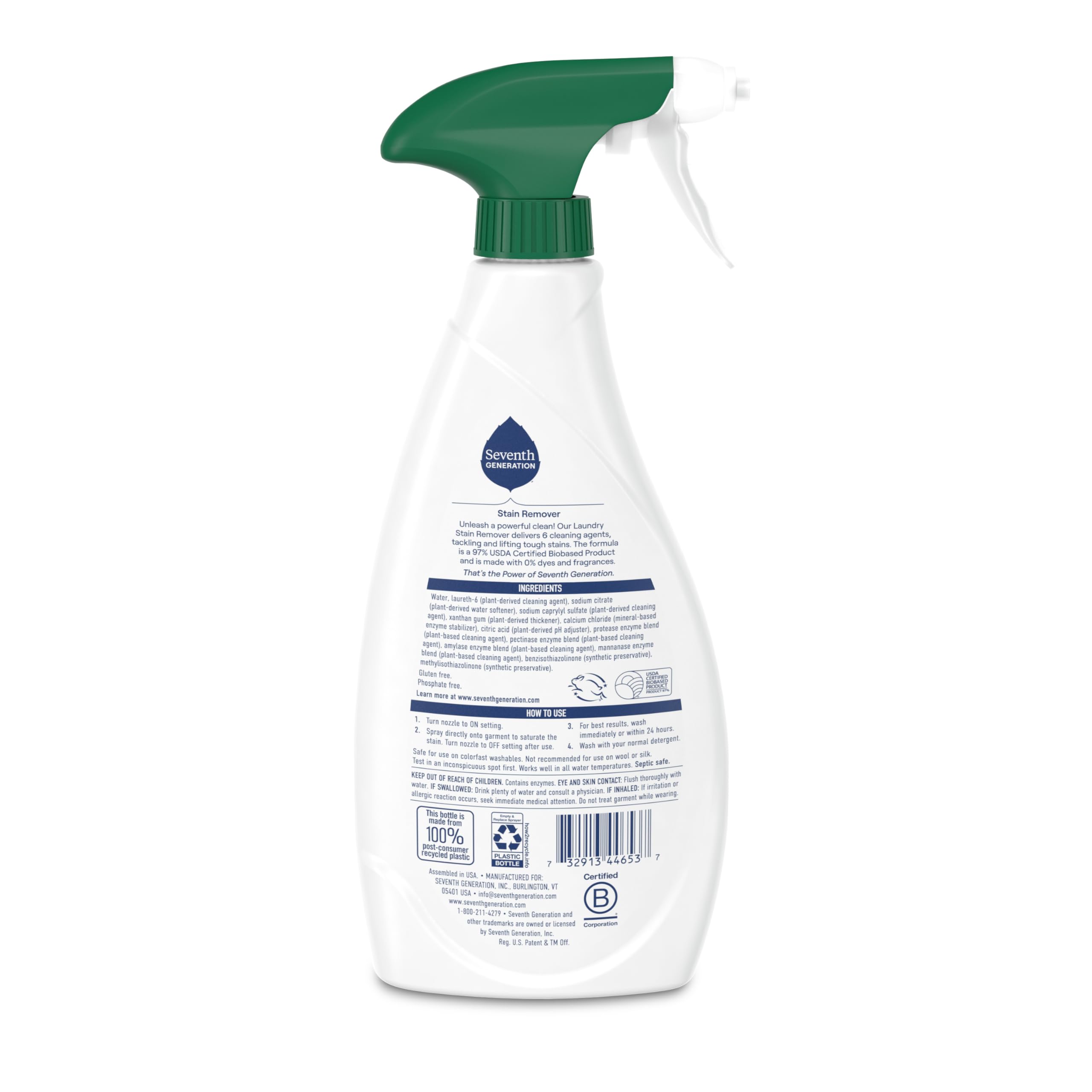Seventh Generation Laundry Stain Remover, Free & Clear, Unscented