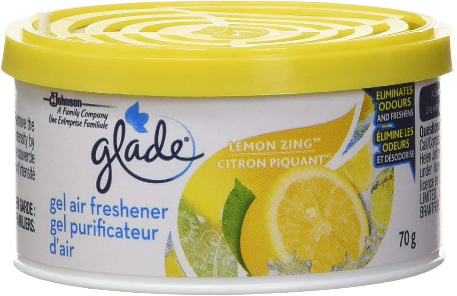Lemon Glade Mini Gel Air Freshener 2.5 oz MultiPack of