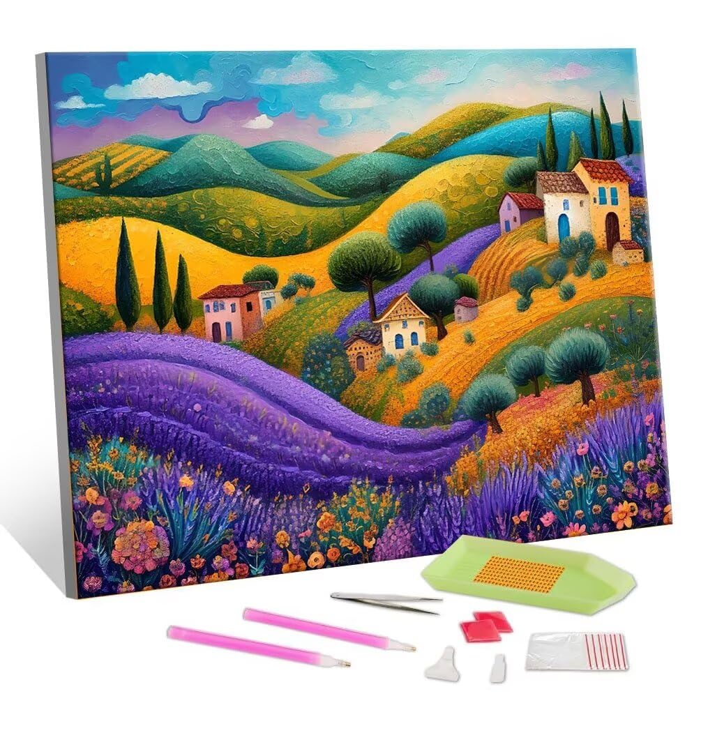 DIY Malarstwo diamentowe 5D, sztuka diamentowa, małe miasteczko, zestawy scenerii dla dorosłych, sztuka z kryształków górskich, płótno, haft, artykuły rzemieślnicze, dla dzieci i dorosłych, idealna