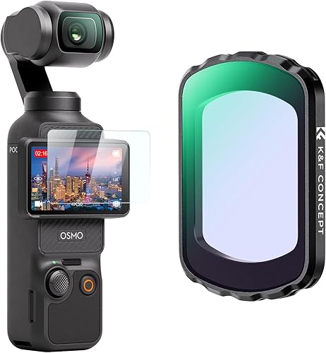 Miniatura 14 de K&F Concept Filtro magnético de estrella para DJI Osmo Pocket 3, 6 puntos de pantalla cruzada Starburst Filtro de lente efecto brillante, vidrio