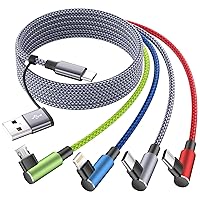 Vista 8 de Cable de carga múltiple USB C, cable de carga USB A/C a USB C, cable de carga dual tipo C, cable de carga múltiple 4 en 2 con 4 conectores tipo C