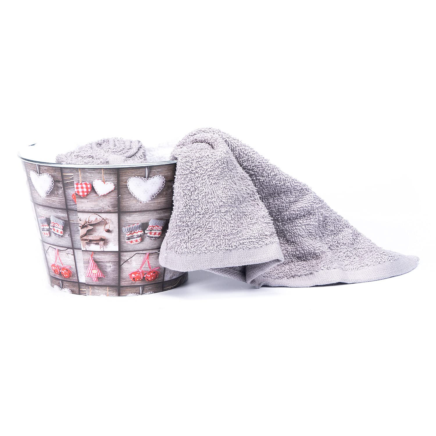 Conjunto de Toallas de Cortesía Bruna con Cesta