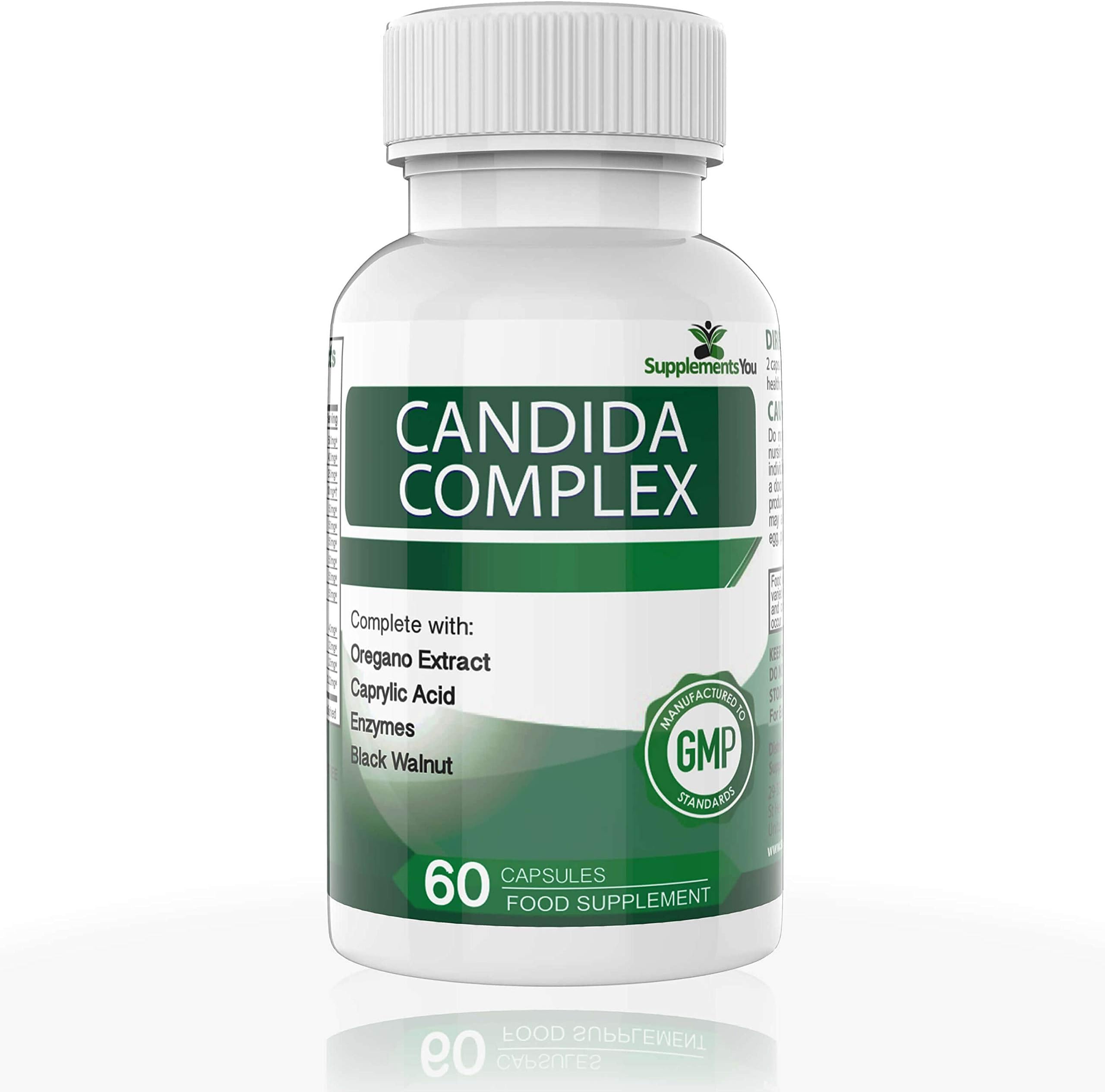 CANDIDA COMPLEX, 60 premium vegan capsules to help cleanse Candida/Thrush/Yeast infections and restore beneficial bacteria