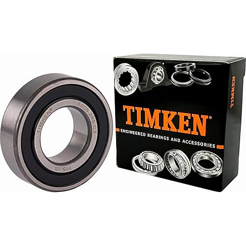 2PACK TIMKEN 6205-2RSC3 Double Rubber Seal Bearings 25x52x15mm Pre-Lubricated and Stable Performance and Cost Effective Deep Groove Ball Bearings
