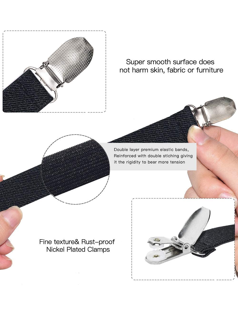 Hat Clips for Travel, Mitten Clips for Kids, Stainless Steel Elastic Glove Clips for Kids, Toddlers, Adults, Easy to Use Winter Mitten Clips, No More Lost Gloves (2)