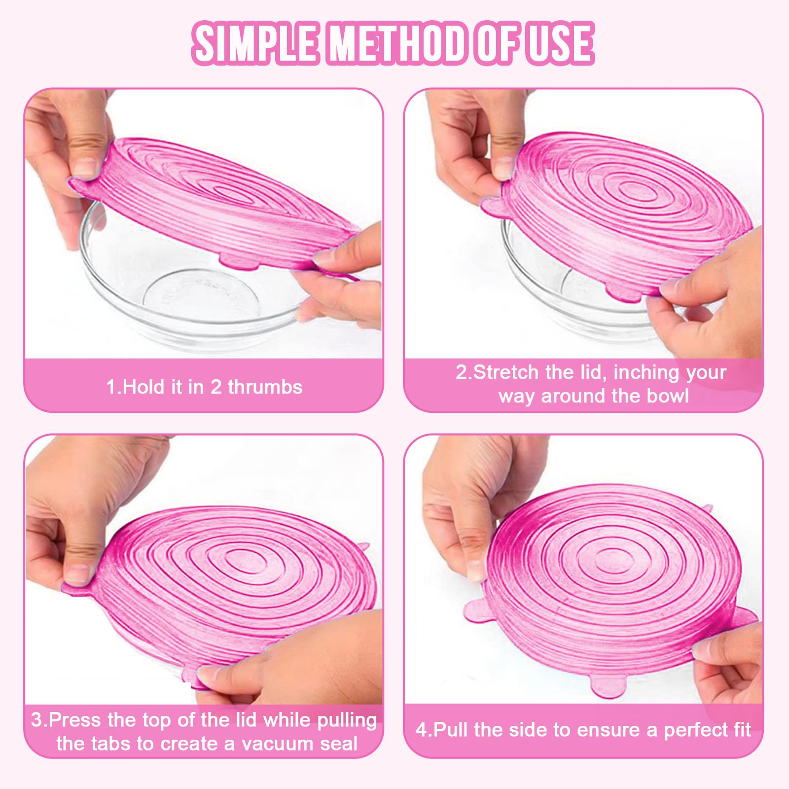 Coperchi elasticizzati in silicone (12 pezzi),Coperchi riutilizzabili