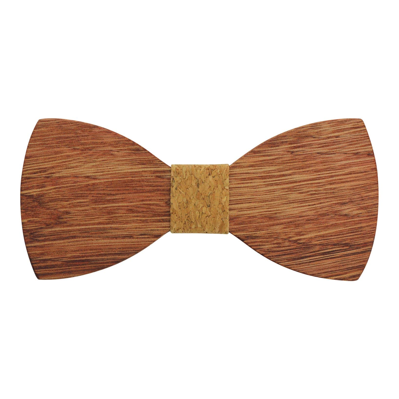 Angie Wood Creations Adult-Sized Large Round Wooden Bow Tie with Cork Centre