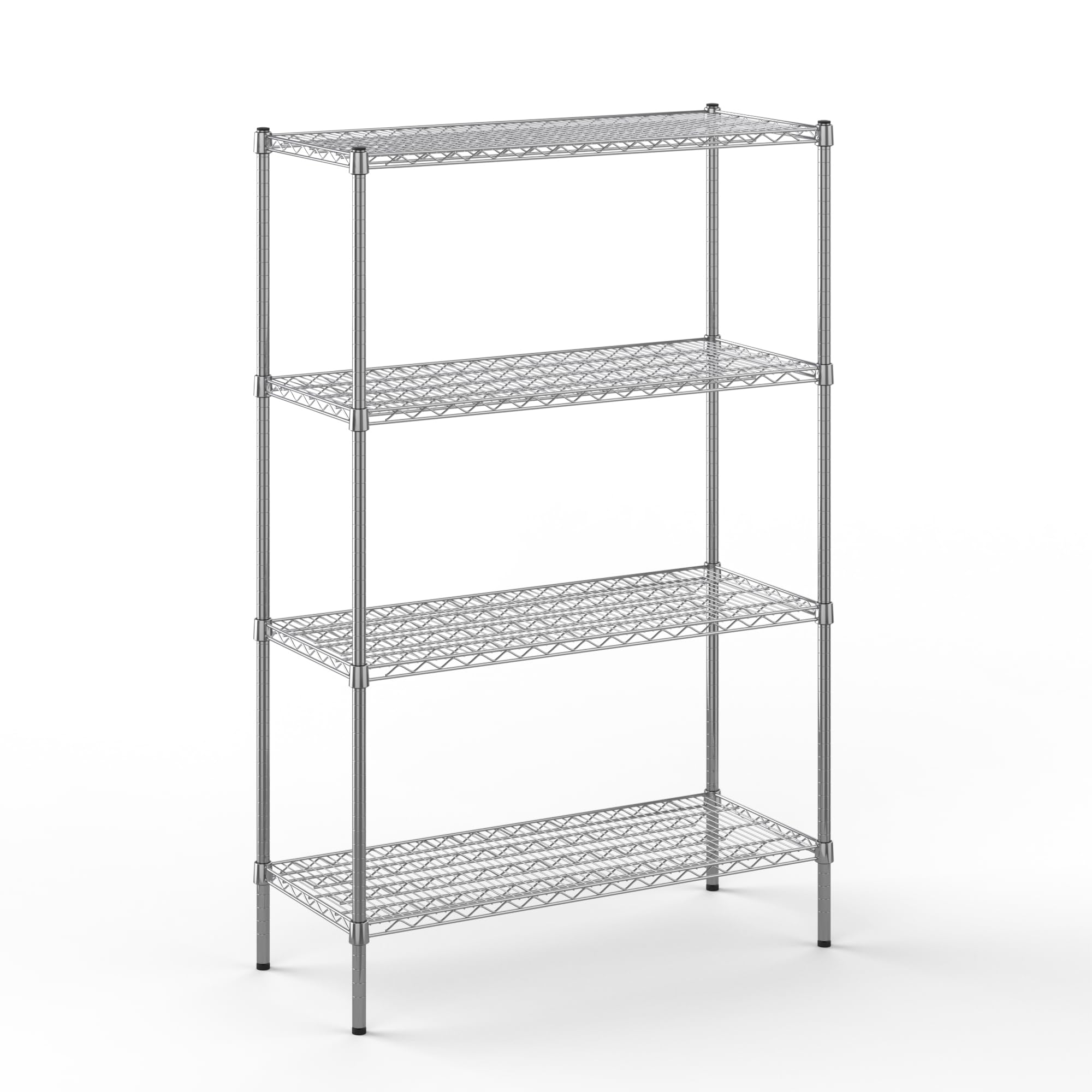 18" Deep x 42" Wide x 64" Height Wire Shelving Kit | 4-Tier | NSF Commercial Storage Rack Unit
