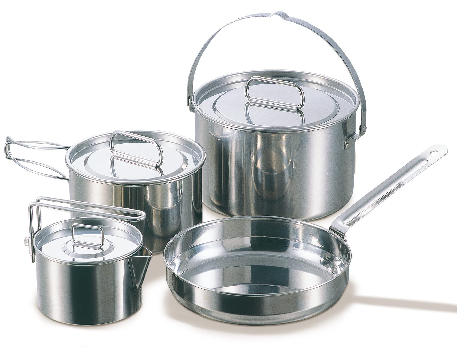 Captain Stag Stainless Steel Cookware Set, L Size