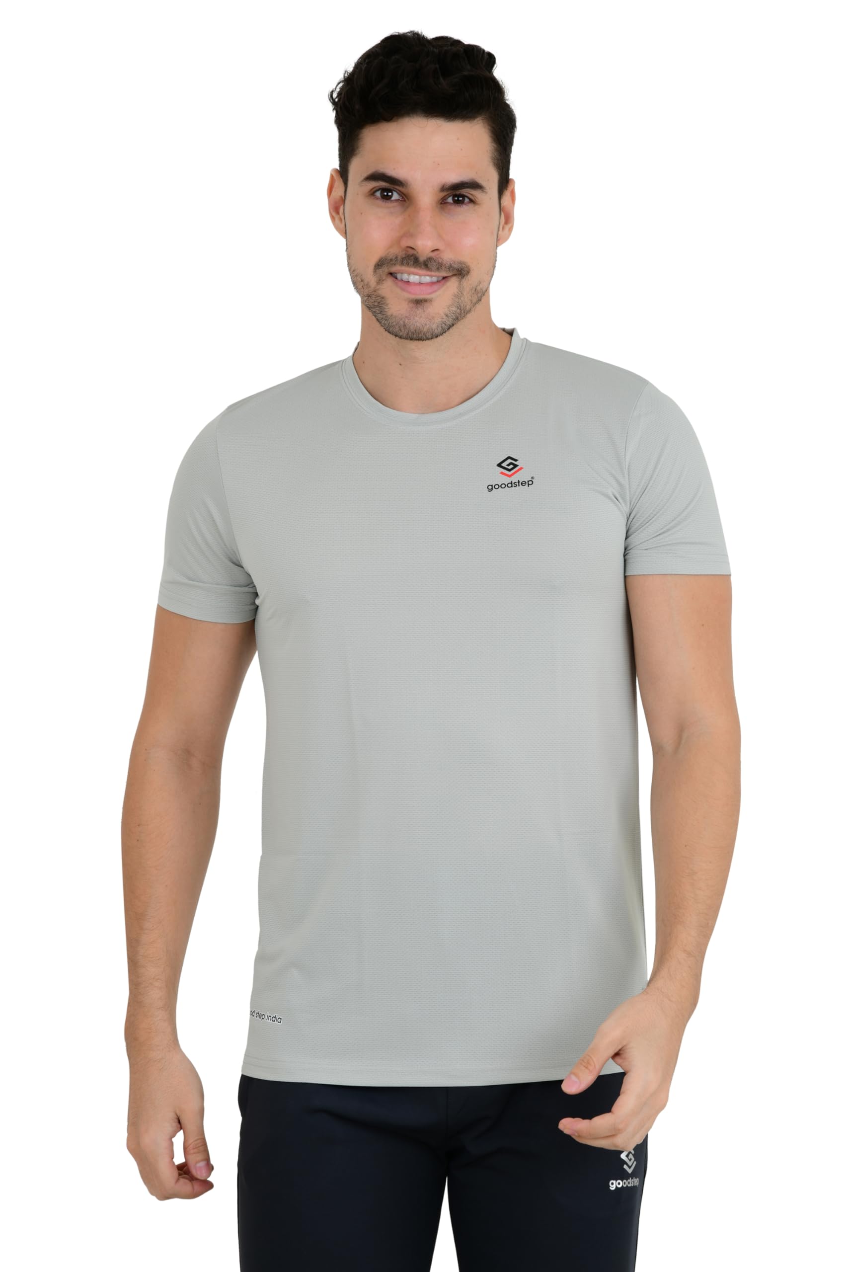 Mens Solid Round Neck Half Sleeve Important W 15 T-Shirt Plain Activ Dryfit T-Shirt Sky Blue S