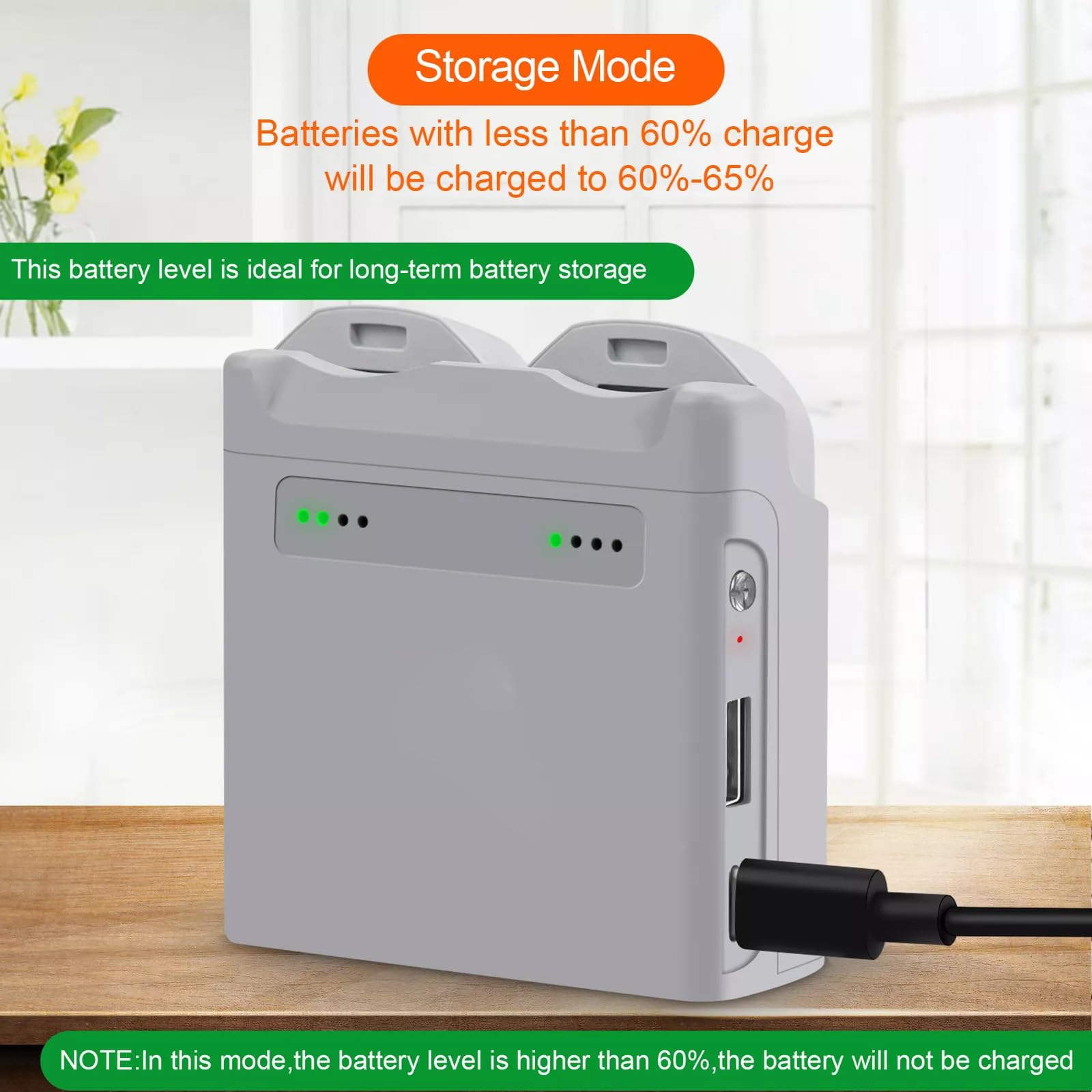 Dua - Cargador de batería con puerto USB, concentrador de carga bidireccional, fuente de alimentación de carga rápida PD para dispositivo USB, adecuado para dron NEO