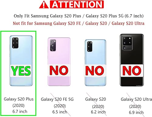 Miniatura 2 de Funda para Samsung Galaxy S20 Plus, Galaxy S20 Plus con protector de pantalla HD prueba de caídas de grado militar Funda protectora resistente a