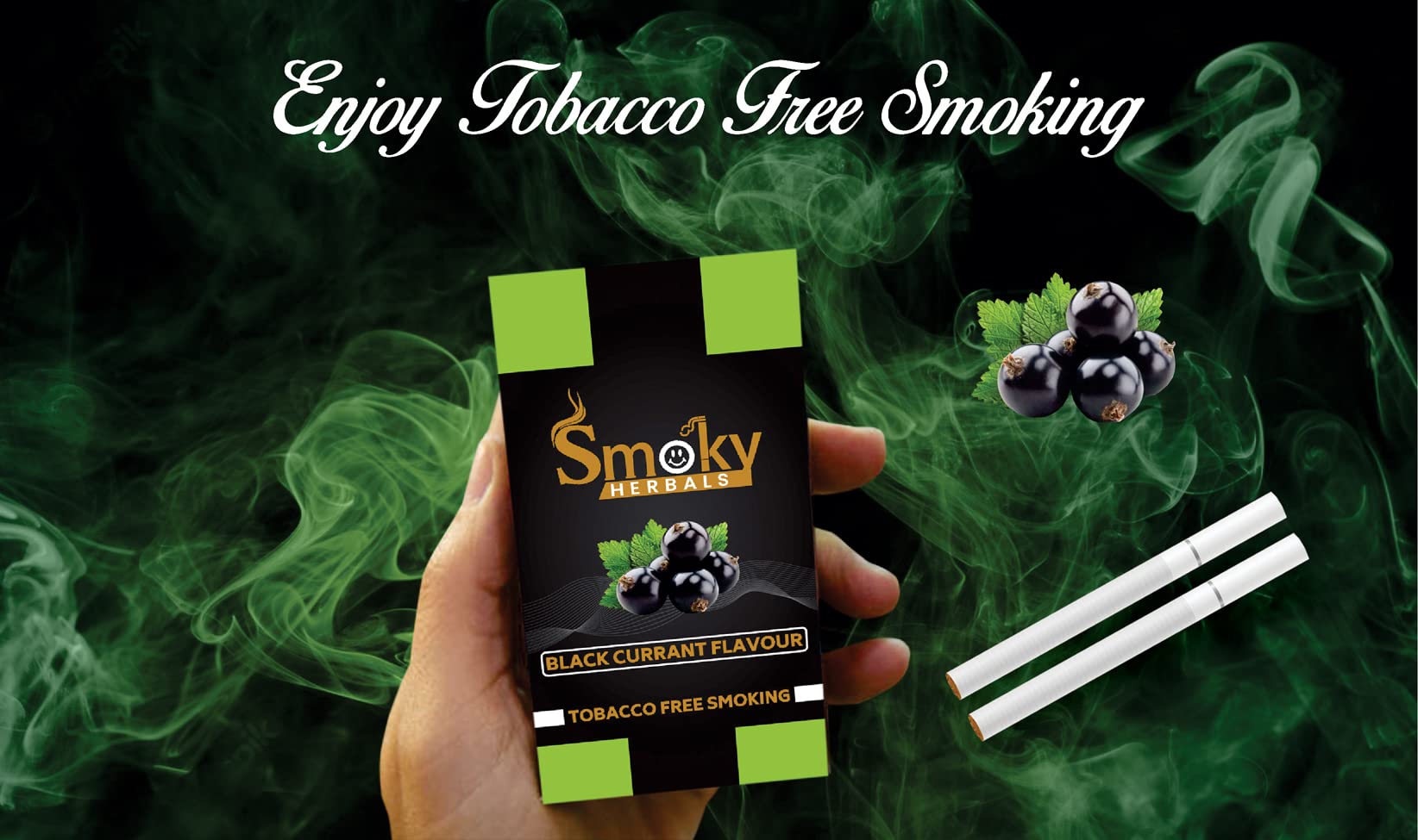 Buy Smoky Herbals Black Currant Flavour Cigarette 100% Tobacco & Nicotine  Free Smoke for Relieve Stress (BLACK CURRANT FLAVOUR, 1 Packet) Online at  Low Prices in India