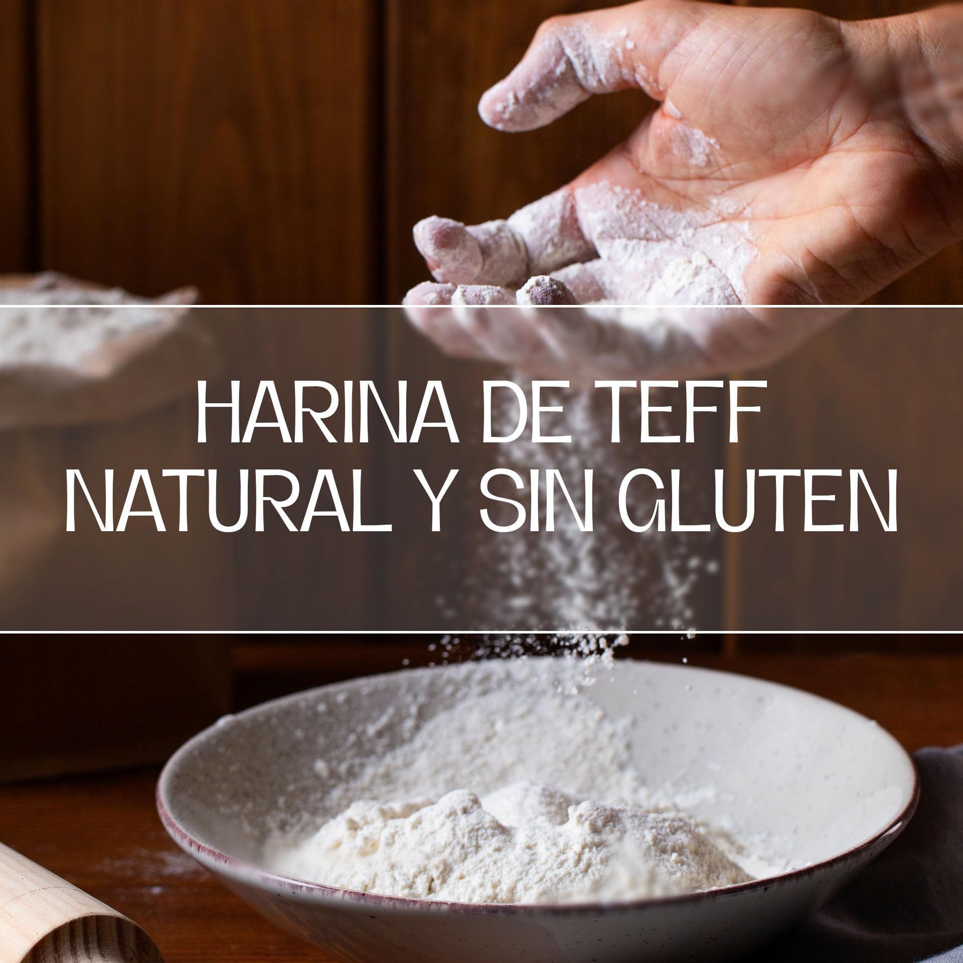 Harina De Teff Sin Gluten | Harina | Ideal Para Comidas Veganas Y Repostería | Ingrediente Versátil | Para Recetas Saludables Y Nutritivas | Alimento Dietético| De 700 Gr