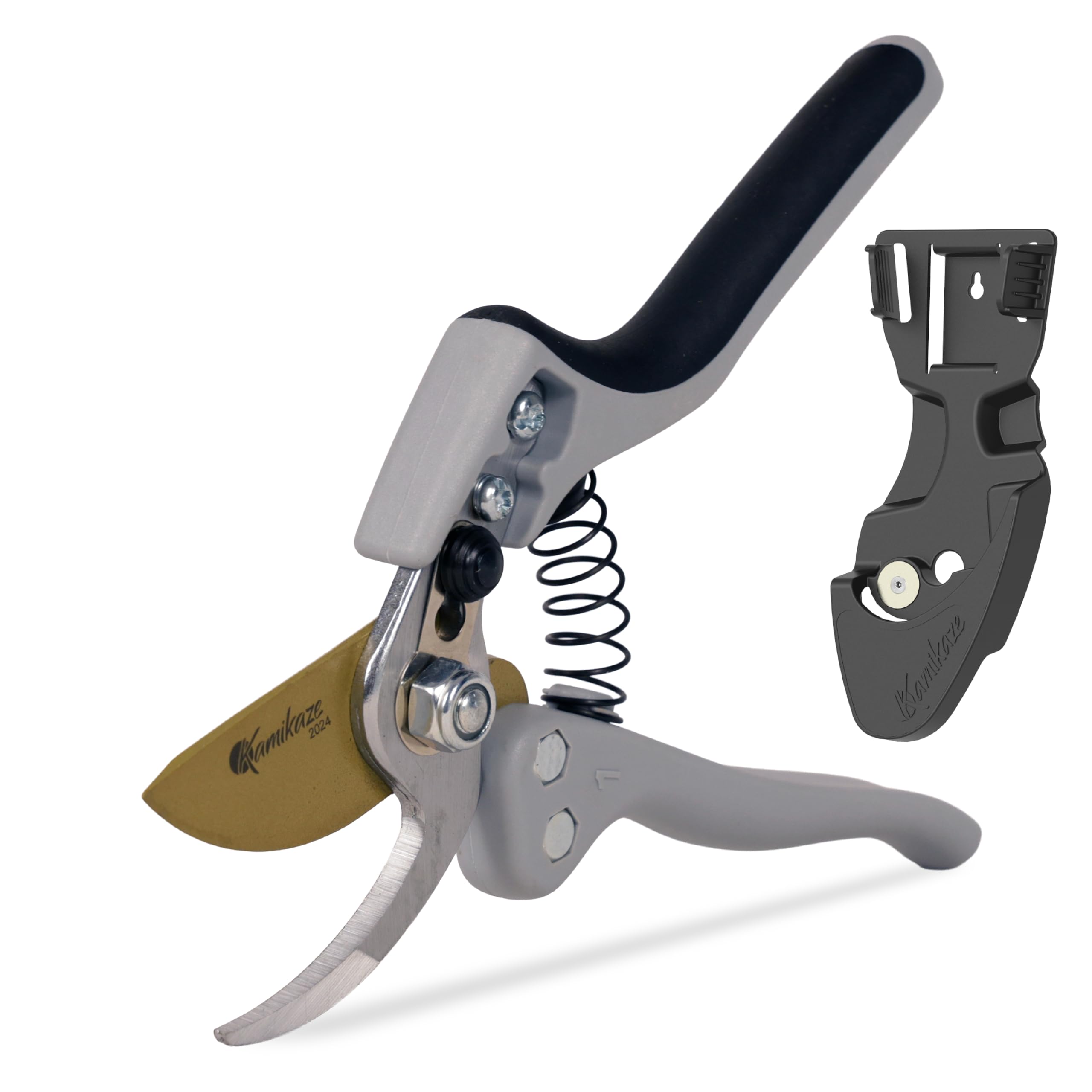 KAMIKAZE - Tijeras de podar profesionales resistentes para jardinería, mango ergonómico cómodo, hoja de derivación SK5 de acero de alto carbono, corta ramas de hasta 1 pulgada, cortaúñas de jardín