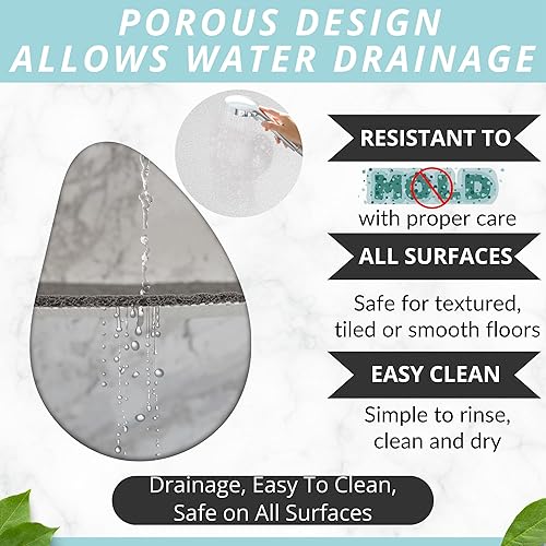 Miniatura 4 de ENKOSI Loofah - Tapete antideslizante para bañera sin ventosas, tapete de baño para bañera antideslizante, tapete de ducha antideslizante, tapete de