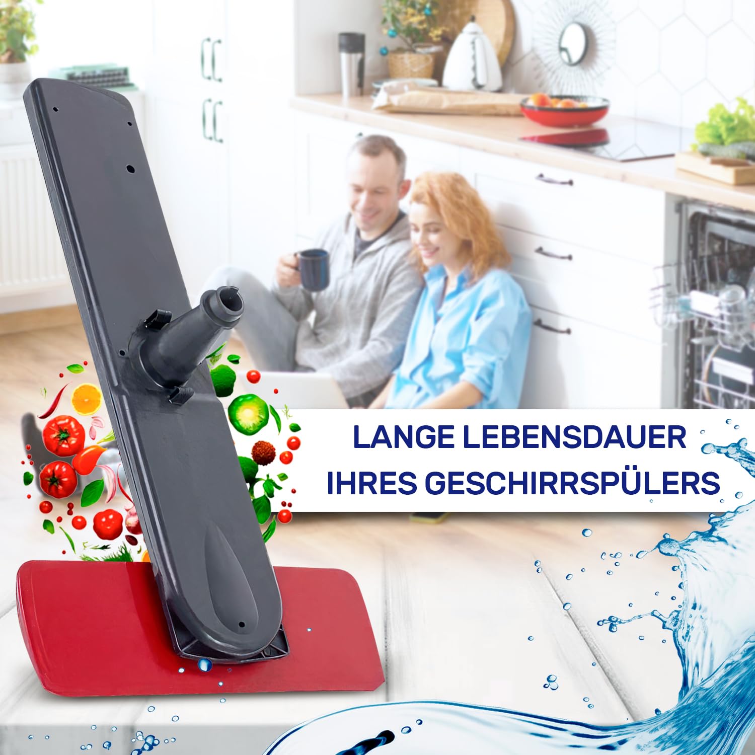 Unterer Sprüharm für Geschirrspüler 400 mm mit dem Originalcode 111922637/9 1119226379 für AEG für Electrolux - Komplett mit Microfasertuch – Garantie 10 Jahre - MONTERAL