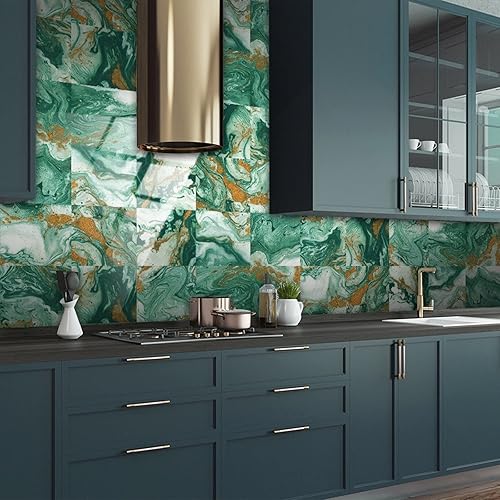 Miniatura 4 de Azulejos autoadhesivos 3D de 10 hojas para salpicaduras de baño, decoración de chimenea, mesa de lavandería, calcomanías de escalera